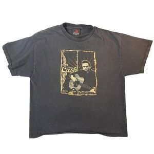 Vintage Johnny Cash Graphic T Shirt XL Zion Rootswear Country Western Fader Y2K